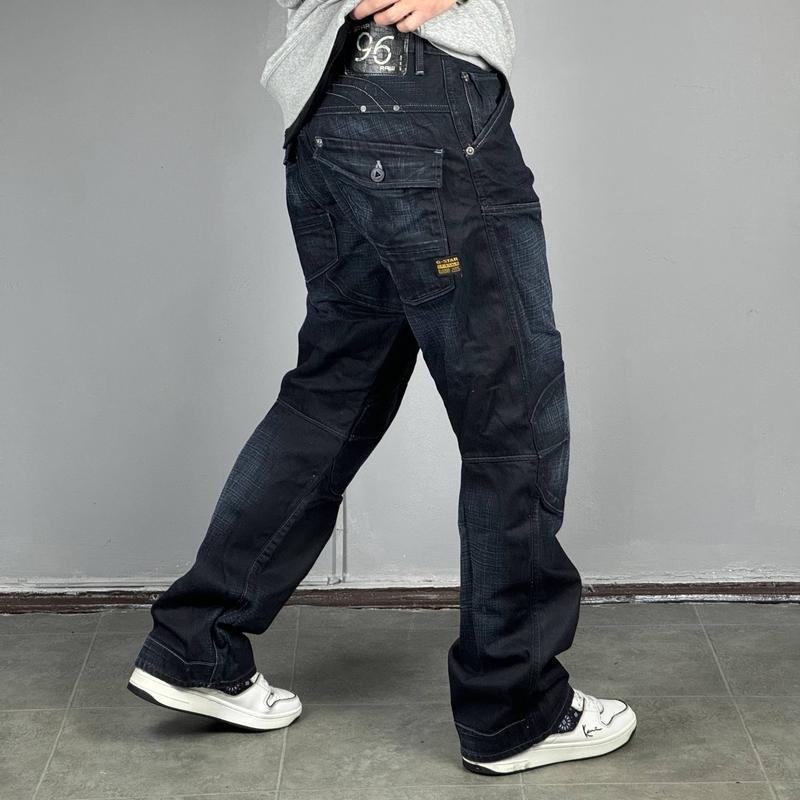 Herren G-Star Raw Jeans Schwarz Denim 33 / L / 48