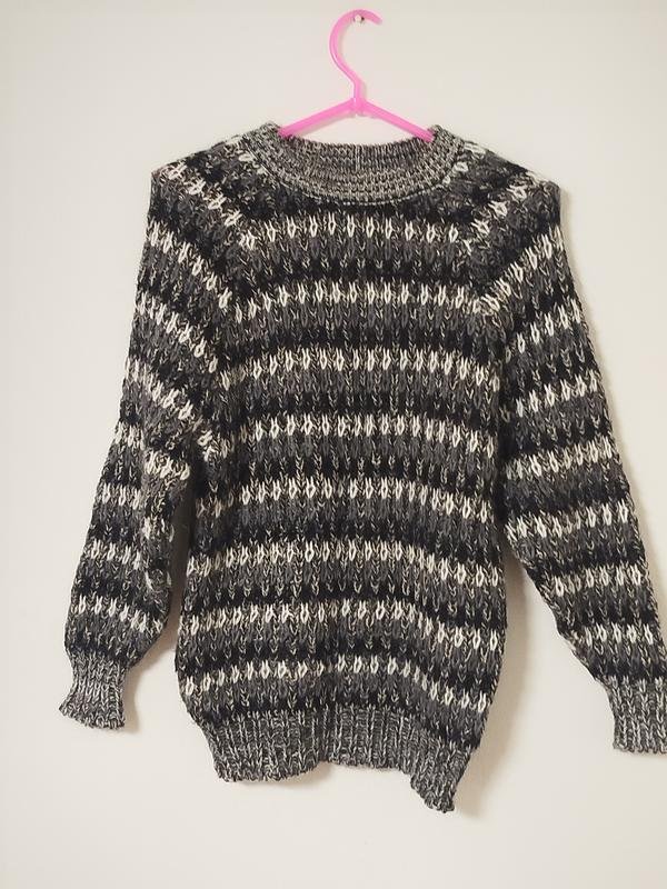 Damen Jaeger Pullover Grau Mohair 36 / S / 44