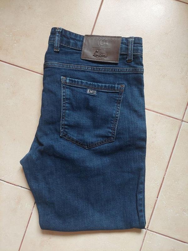 Men Brioni Jeans Navy Denim 34