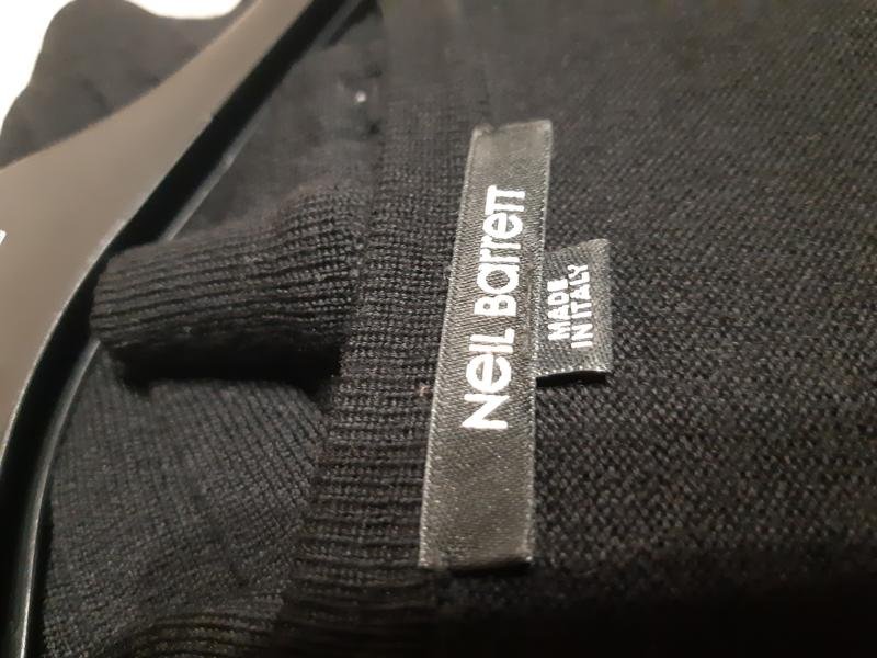 Femme Neil Barrett Robe Noir Laine 38 / M / 46