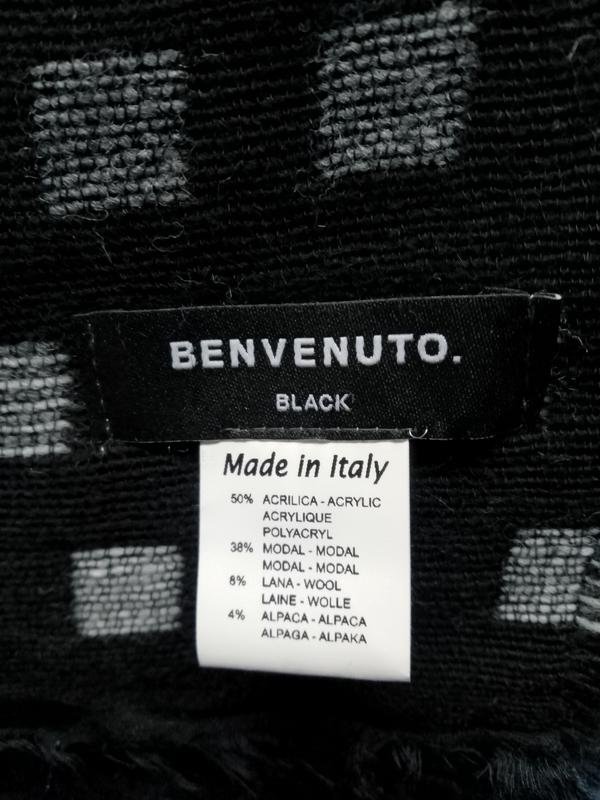 Unisex Benvenuto Sciarpa Grigia Acrilico