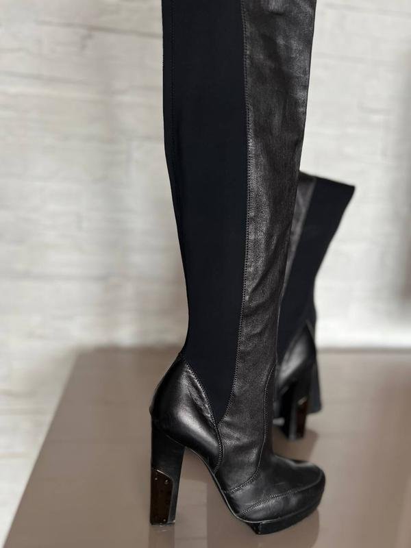 Женские Lanvin Ботфорты Чёрные Кожа 38