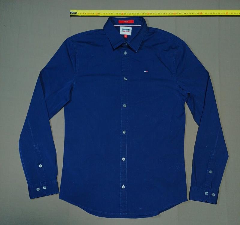 Herren Tommy Jeans Hemd Schwarz Baumwolle 38 / M /