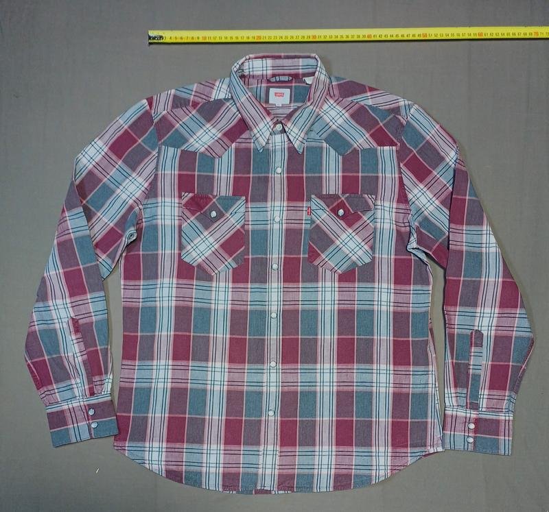Мужской Levi's Рубашка Бордовый Хлопок 42 / XL /