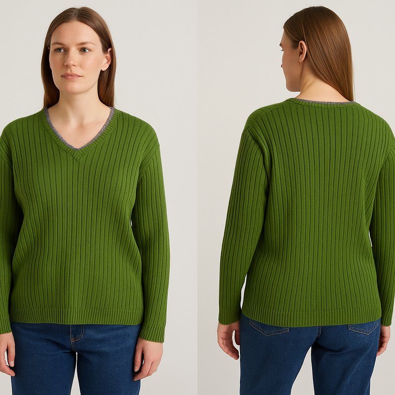 Donna OVS Venezia Maglione Verde Acrilico 40 / L /