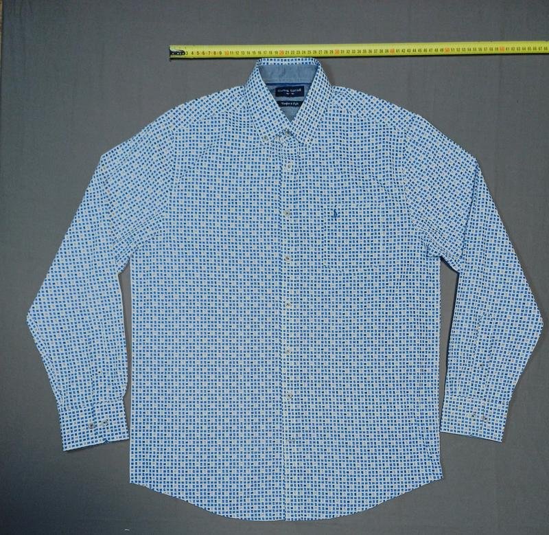 Мужской Chris Cayne Рубашка Белая Хлопок 38 / M /