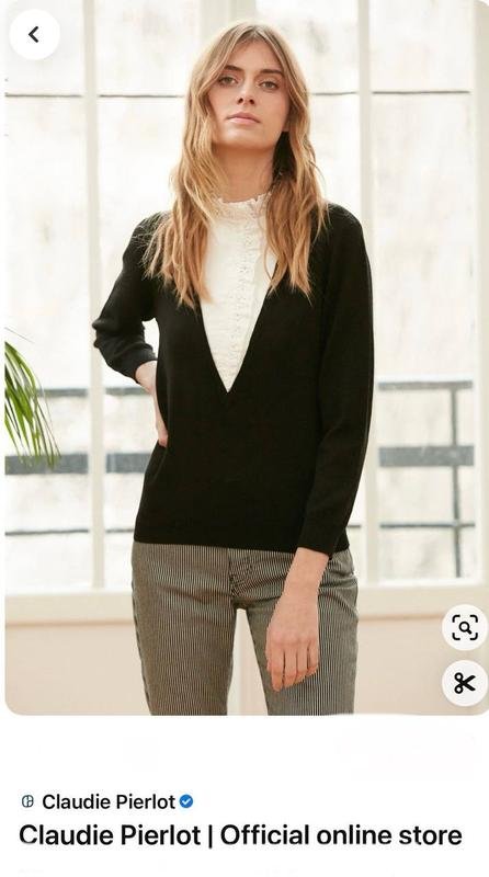 Damen Claudie Pierlot Pullover Schwarz Baumwolle