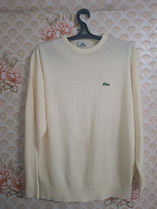 Homme Lacoste Pull Blanc L