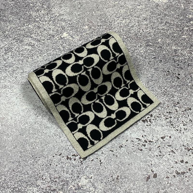 Women Coach Scarf Silver Viscose