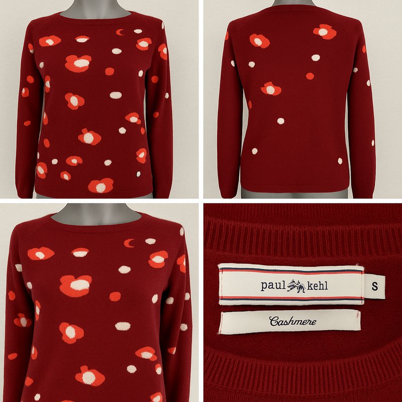 Women Paul Kehl Sweater Red Cashmere 36 / S / 44