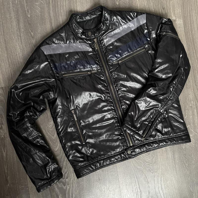 Мужской Giorgio Armani Куртка Чёрный Нейлон