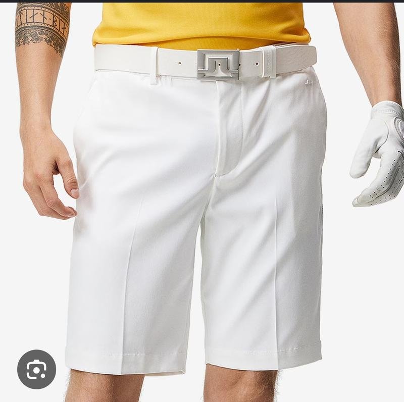 Men J.Lindeberg Shorts White Polyester 31