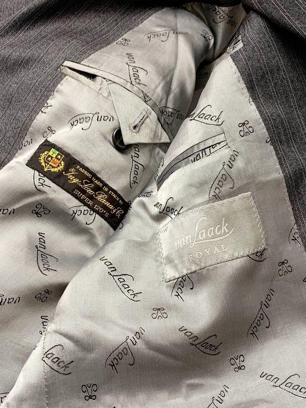 Men Van Laack Blazer Grey Wool 38 / M / 46