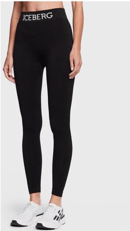 Women Iceberg Leggings Black Cotton M