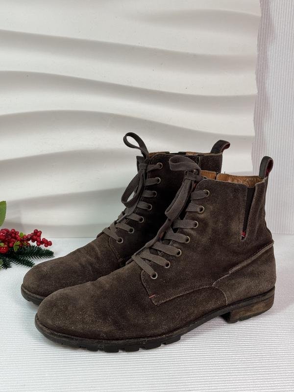 Uomo Tommy Hilfiger Stivali Marrone Suede 43