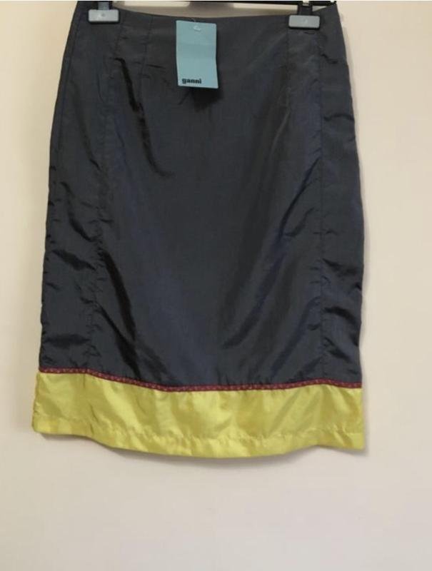 Women Ganni Skirt Grey Polyester S