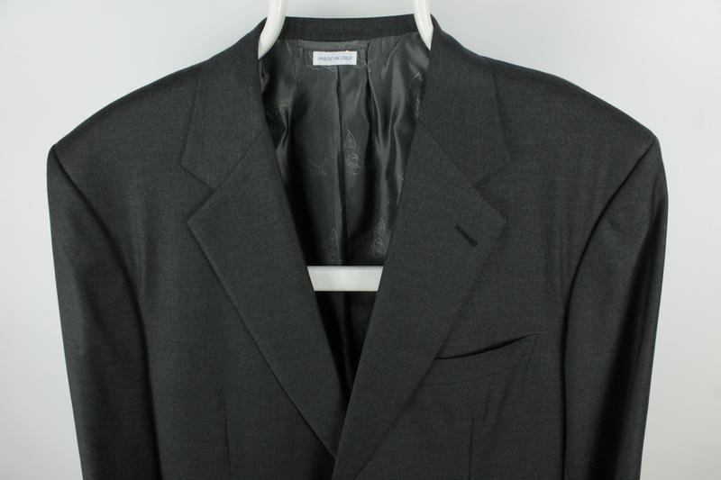 Men Brioni Blazer Grey Wool 40 /L / 48