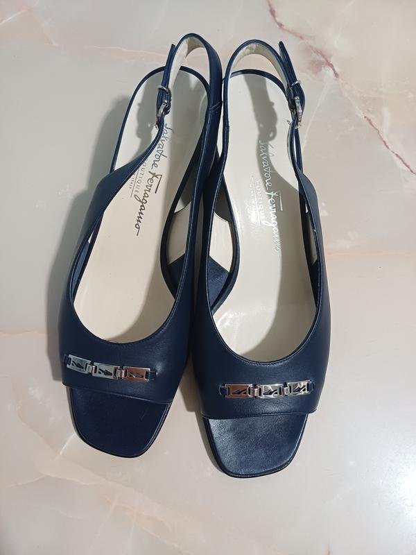 Donna Salvatore Ferragamo Tacchi Blu Pelle 36