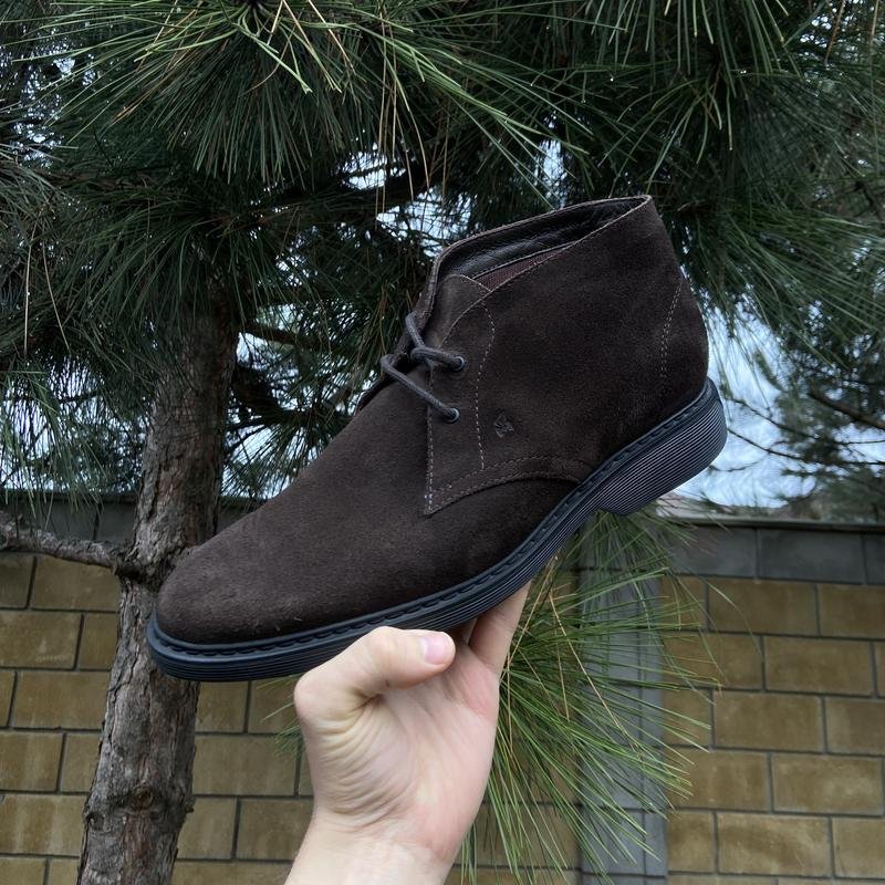 Мужской Hogan Ботинки Коричневый Замша 42,5