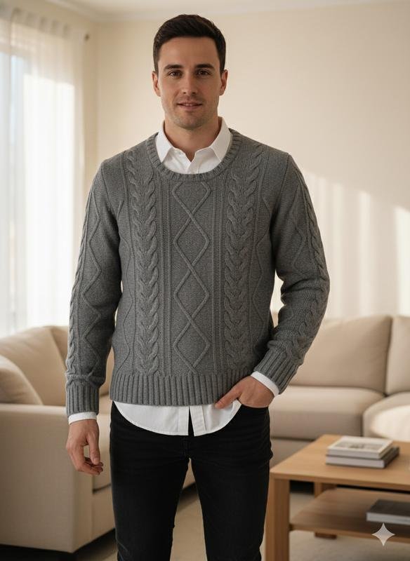 Men DRYKORN Pullover Grey Wool 40 /L / 48