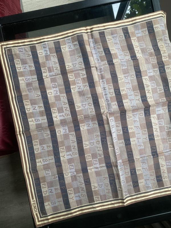 Fendi Écharpe Grise Coton