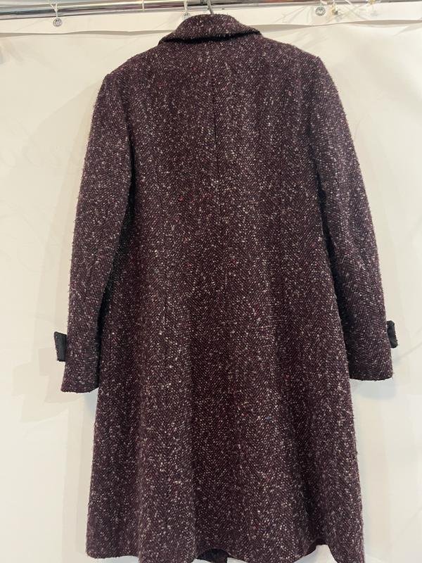 Femme Manteau Bourgogne Laine Mélangée 42 / XL /