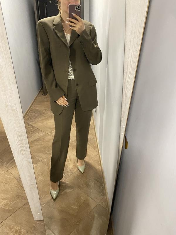 Damen Barutti Anzug Braun Wolle L