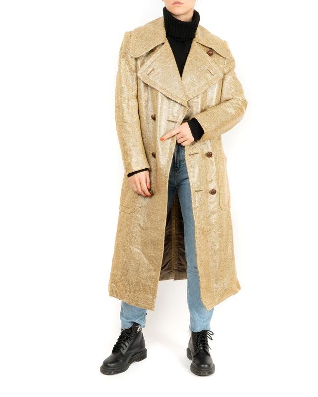 Donna Pierre Cardin Cappotto Beige Lana 38 / M /