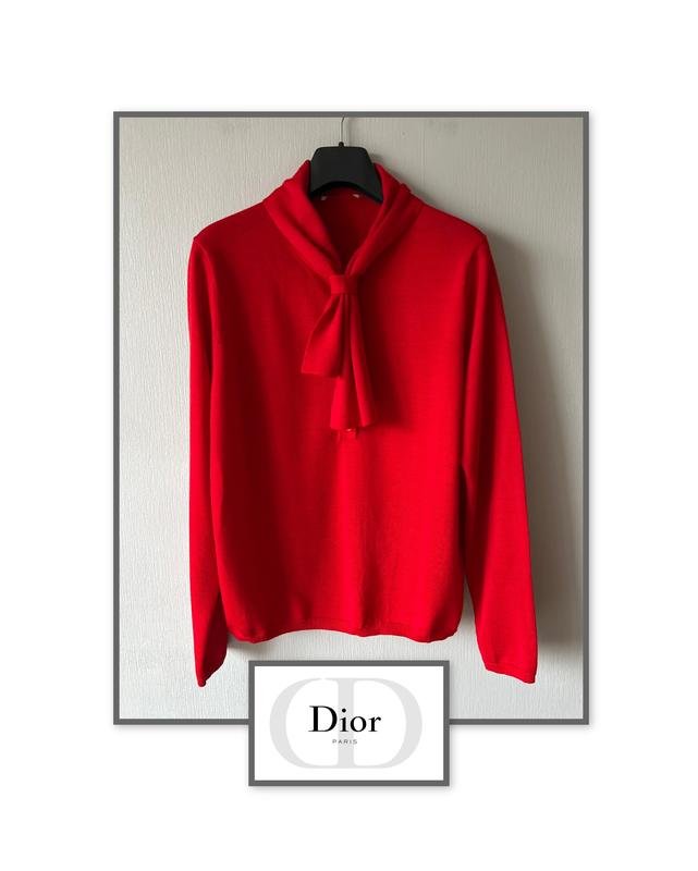 Herren Christian Dior Pullover Rot Acryl 38 / M /