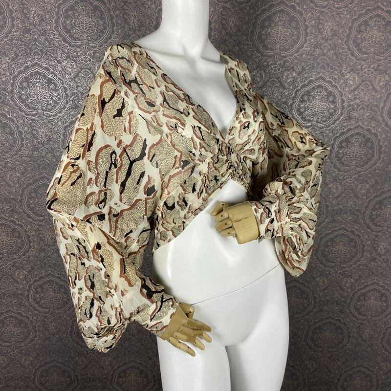 Женская Reiss Рубашка Бежевый Вискоза 38 / M / 46