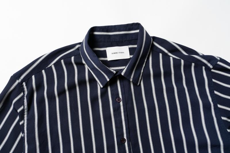 Мужской ARKET Рубашка Тёмно-синий Хлопок 38 / M /