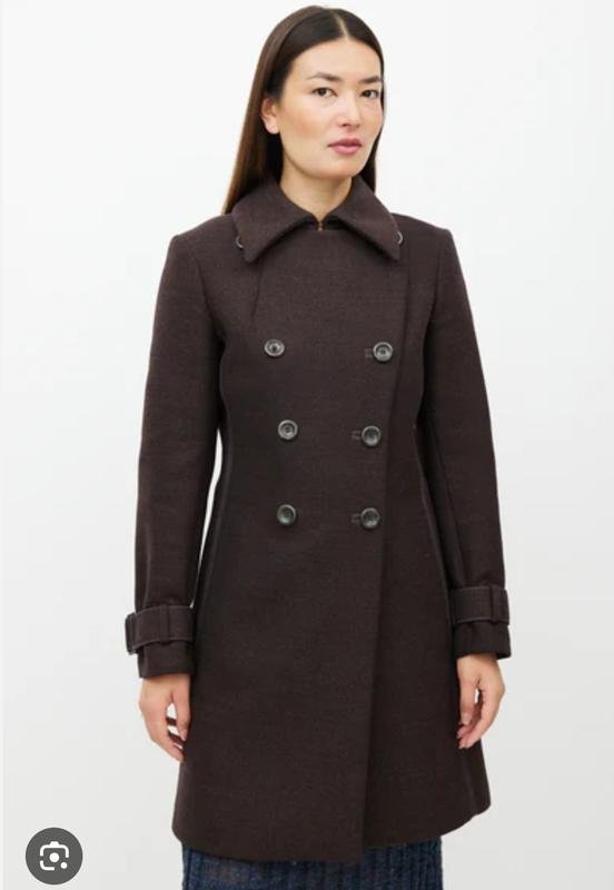 Women Sportmax Coat Brown Wool 36 / S / 44