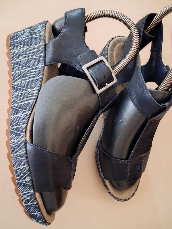 Женские Clarks Сандалии Тёмно-синие Кожа 38