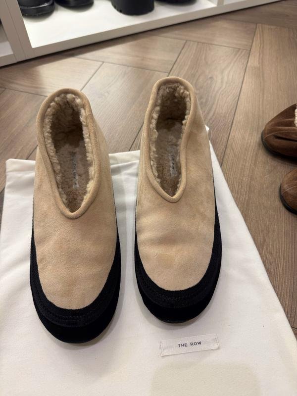 Femme The Row Mocassins Beige Suède 38