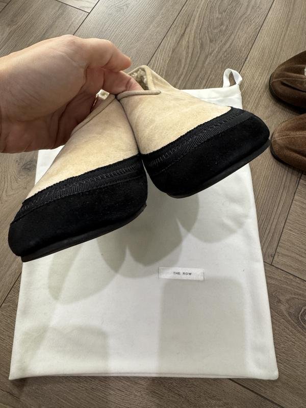 Femme The Row Mocassins Beige Suède 38