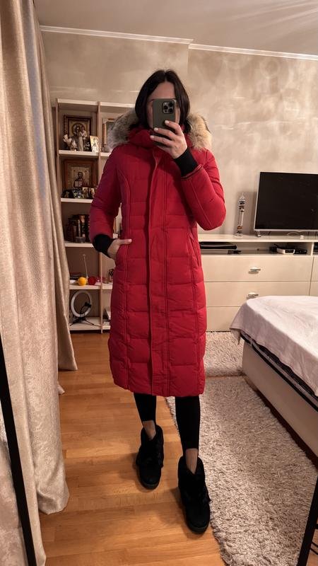 Women Arctic Bay Canada Puffer Coat Red 38 / M /
