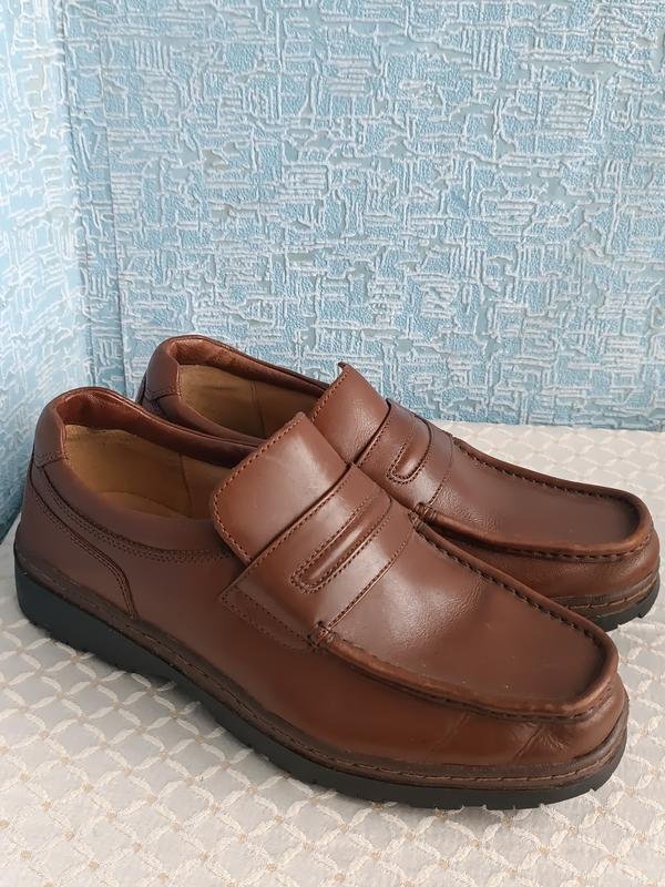 Herren Clarks Absätze Orange Leder 42