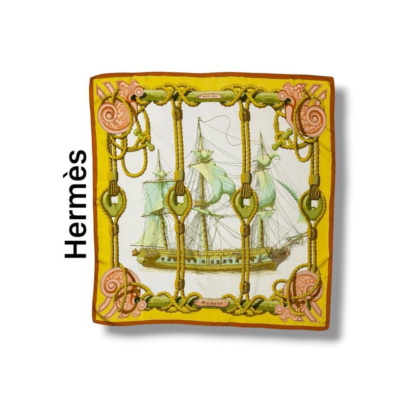 Unisex Hermes Sciarpa Beige Setà