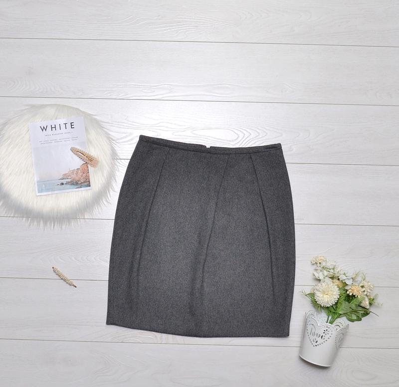 Женская Piazza Italia Юбка Серый Шерсть 42 / XL /