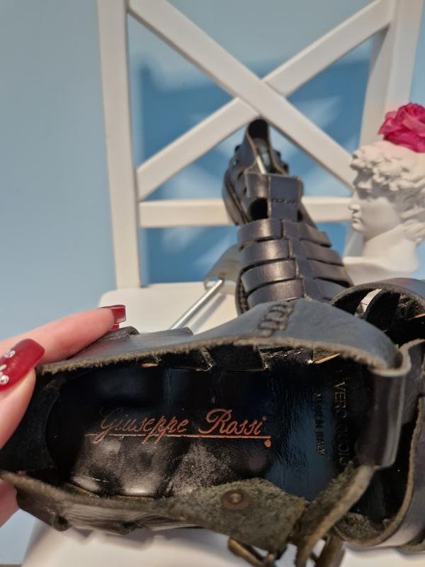 Женские Босоножки Чёрные Кожа 41