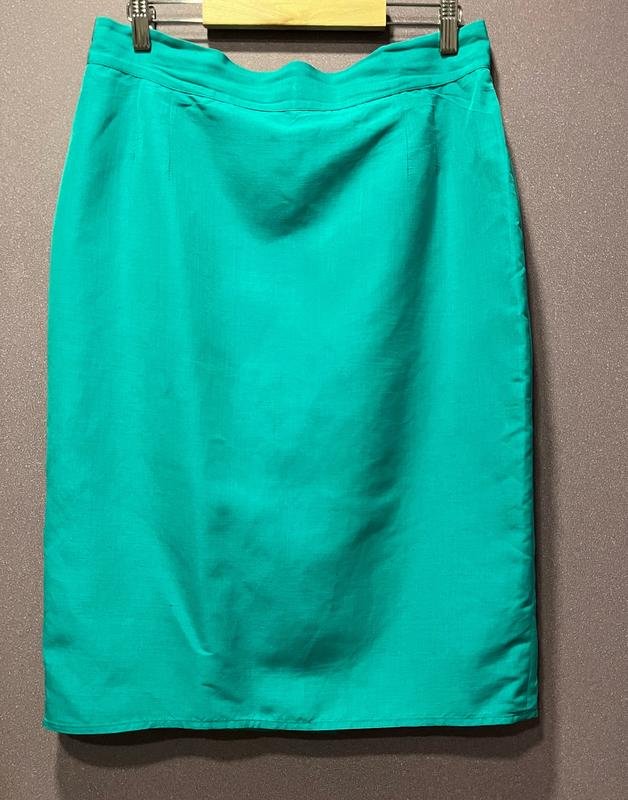Women Christian Dior Skirt Turquoise Viscose 40 /