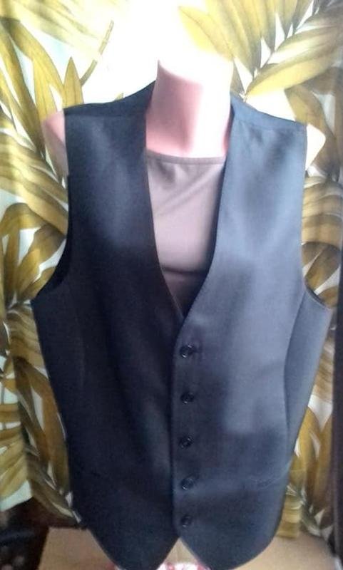 Women Cerruti 1881 Vest Black Wool Silk 46 / 3XL /