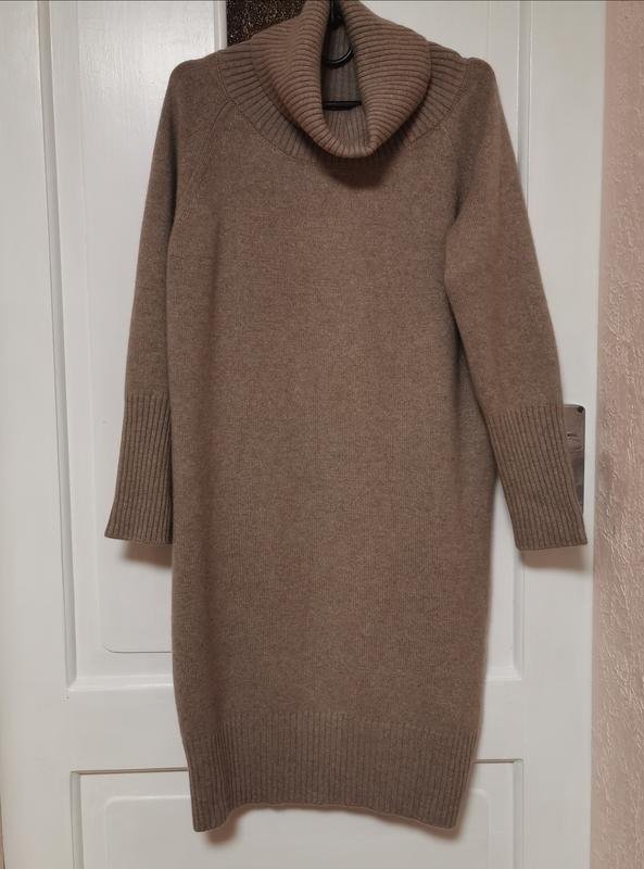 Damen Rene Lezard Kleid Beige Wolle 40 / L / 48