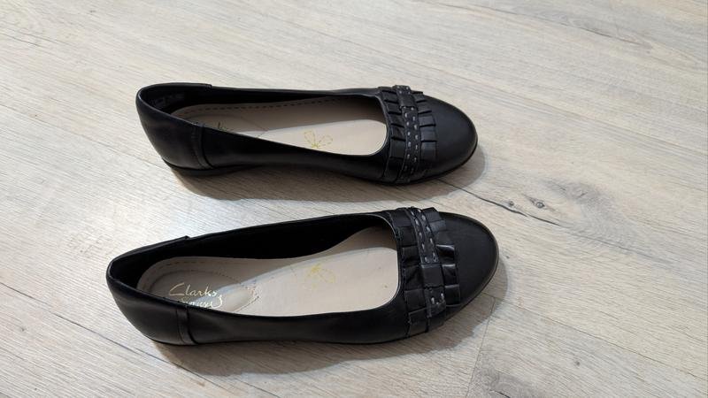 Damen Clarks Absätze Schwarz Leder 38