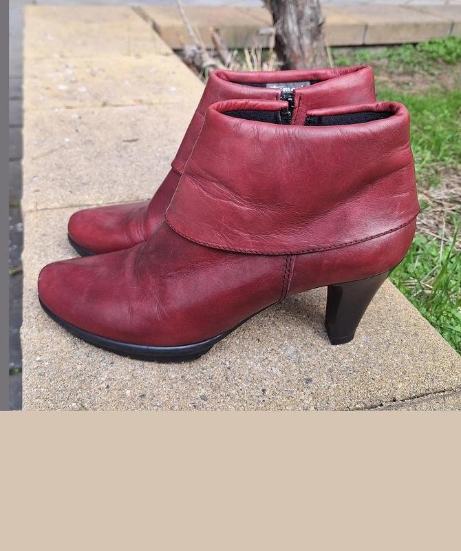 Women Tamaris Boots Burgundy Leather 39