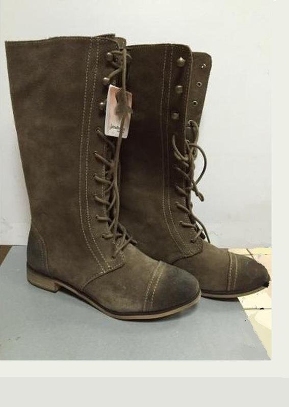 Damen Stradivarius Stiefel Braun Wildleder 39