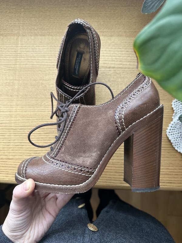 Women Dolce & Gabbana Boots Brown Leather 38