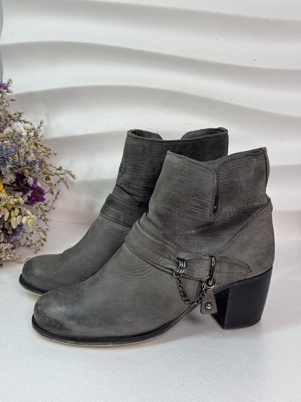 Женские Primadonna Ботинки Серый Кожа 38