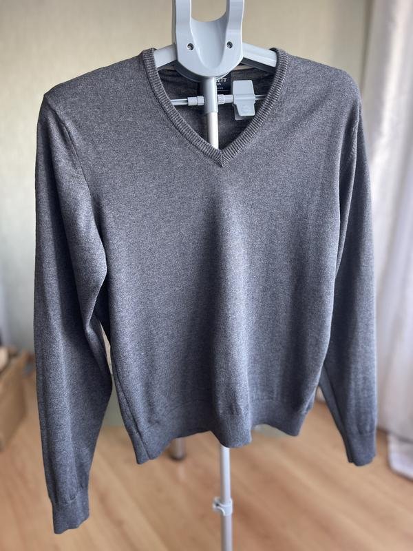 Men Hackett Sweater Grey Cotton 36 / S / 44