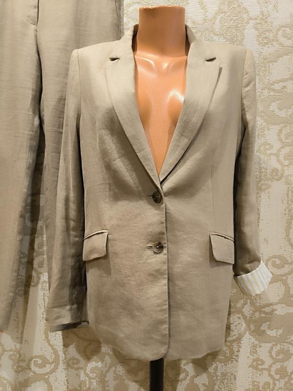 Women Paul Kehl Suit Beige Linen 38 / M / 46